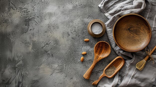 Mesa con utensilios de cocina